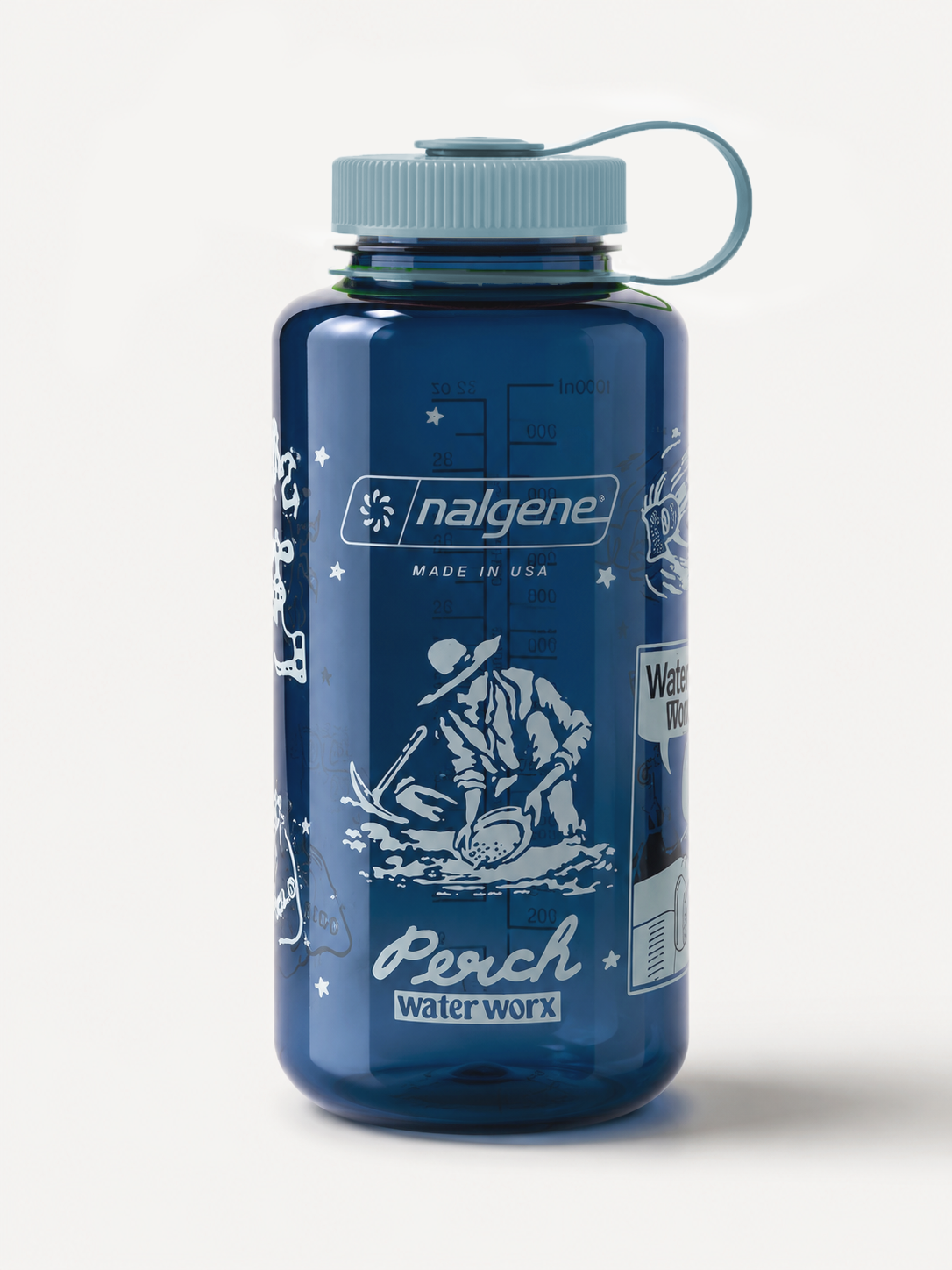 1L Nalgene x Perch WaterWorx Drink Bottle - blue