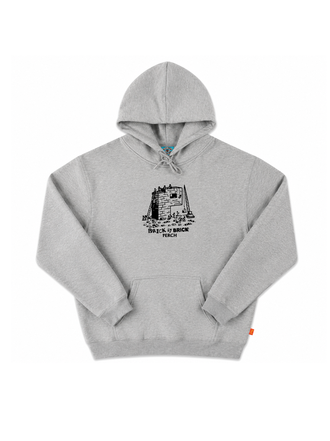 Brick by Brick Hood - ash grey marle