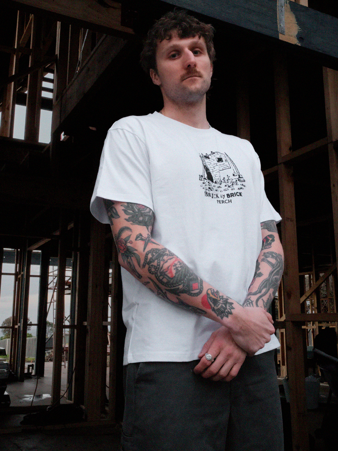 Brick by Brick Tee - white