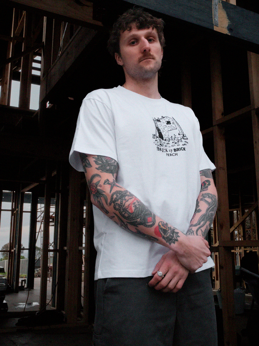 Brick by Brick Tee - white