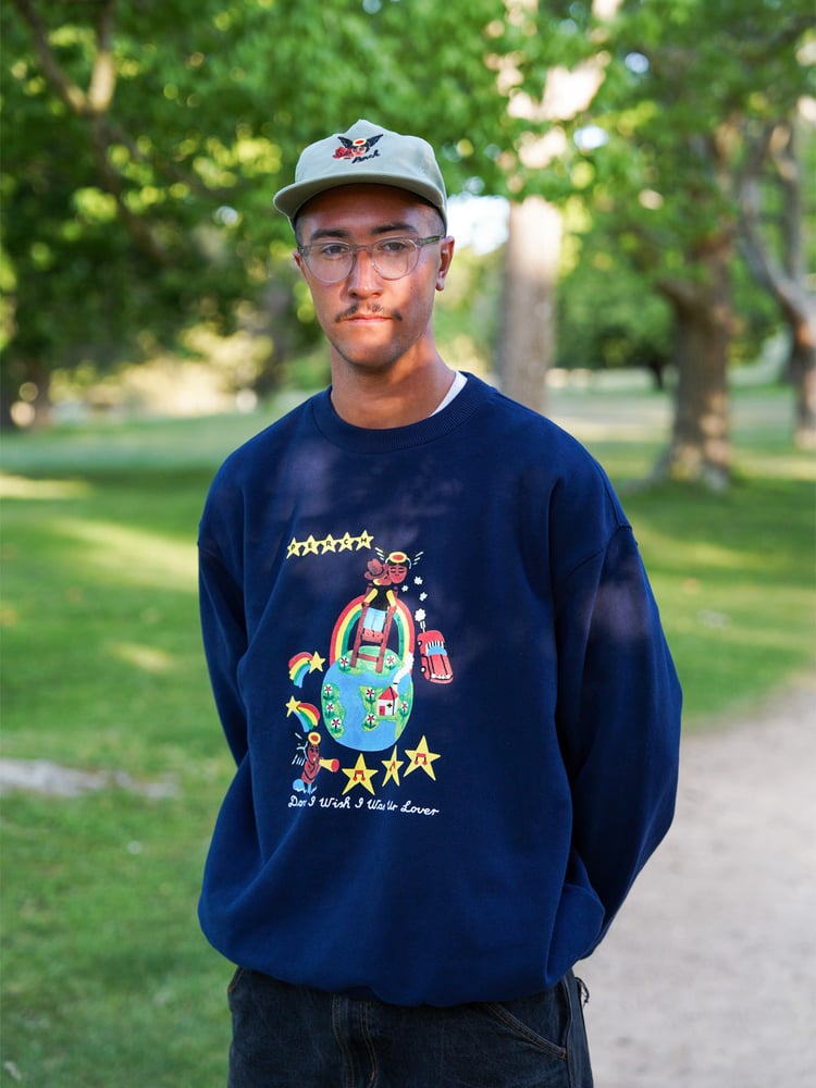 Wish I Was Crew - navy