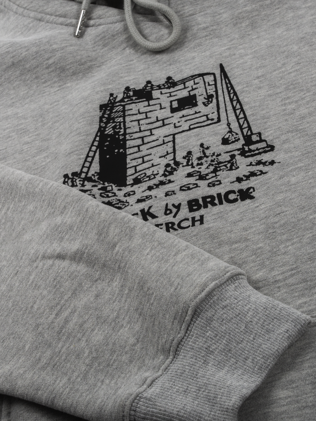 Brick by Brick Hood - ash grey marle